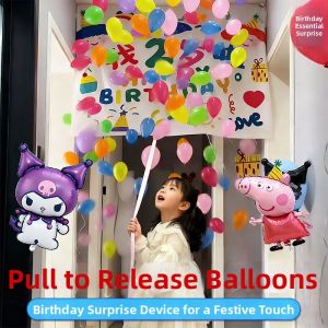 QIANHUAJIAN | Birthday Party Atmosphere Decoration Ribbon Balloons