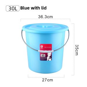 Large Size Portable Plastic Water Bucket Set Bath Tub Laundry Bucket Storage Water Bucket round Bucket Student Dormitory Bucket