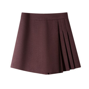 YIMING | Red A-line Skorts Flattering High Waist Korean Style