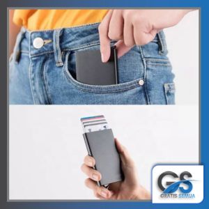 Gratis Semua - Card Holder Auto Pop up / Dompet Kartu Nama / Dompet Kartu Otomatis Auto Pop Up / Dompet Kartu Tipis