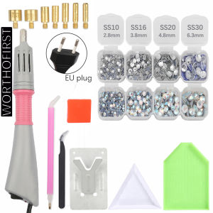 Fast Heating Hotfix Applicator with Boxed DMC Hotfix Rhinestones Kit iron-on DIY Wedding Dress Wand Strass