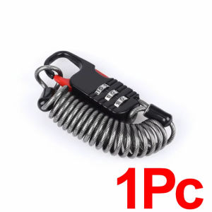Bicycle Anti Theft Motorcycle Three Digit Password Combination Safety Cable Wire Rope Helmet Lock 60 * 22mm Safety Rope Lock