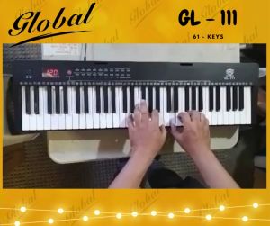 GLOBAL KEYBOARD - 61 KEYS COMPACT SIZED GL 111 BEST for GIG use with FREE STAND HANDY PORTABLE and LIGHTWEIGHT