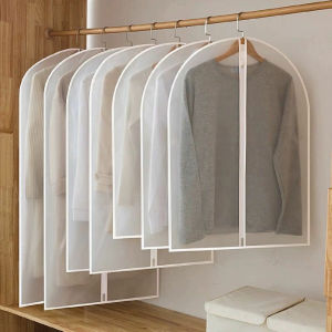 (EXTRA THICK) Zip Clear Washable Clothes Dust Cover Garment Protector Transparent Hanging Cloth / Sarung Penutup Pakaian
