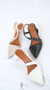 Sepasang Collection Clarice Mules Heels Wanita 7 Cm