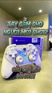 Tay Cầm Machenike G3S Dual Mode Black White | Có Dây + Wireless 2.4G BH 12 tháng
