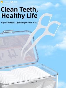 Tengxuan Ultra Fine Disposable Dental Floss Sticks Outdoor Camping Travel Essential Safe Toothpick Independent Packaging