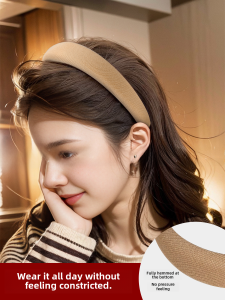 Browncolor High Top Womens Hairband Outdoor Wear New 2025 Luxury Hair Hoop Card Advanced Feeling Summer Season Accessory