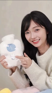 Cozy Cartoon Hot Water Bottle: A Reusable Small Hand & Feet Warmer