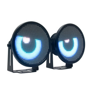 RYSJM | 2 PCS APP Control Automotive Dynamic Fog Lights LED Screen Blink DIY Pattern RGB Light Multimedia Player DRL Lamp 12V-24V Power