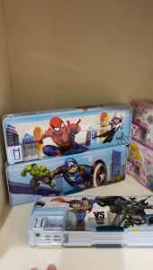 KEDAIBUTIK (KP010) Kotak Pensil Multifungsi Motif Unicorn / Dinosaurus / Astronot Untuk Anak Lengkap Peruncing Gunting Isolasi Penghapus