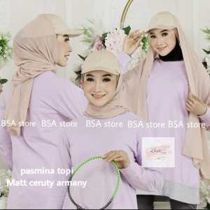 HIJAB PASMINA TOPI INSTAN / HIJAB SPORTY TERBARU / PASMINA PLUS TOPI
