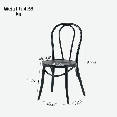 Retro American Style Iron Chair for Café Restaurant Hotel Banquet