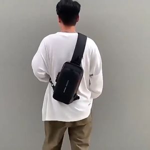 Bodegastore Original Fashion Anti-theft Multifunction Chest Bag Simple Sports Luxury Brand Messenger Bag Shoulder Sling Bag Motorcycle Men Chest Crossbody Bags Mens Motorcycle Bag Trend Travelling Bag Sale Waterproof High Capacity USB Charging