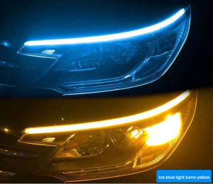 2Pcs 12V Led Guide Strip Headlight For Car Daytime Running Lights Turn Signal DRL Car Modification For Renault Espace 2015-2023