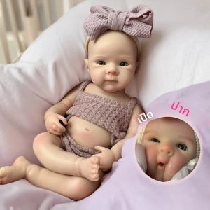 ตุ๊กตาซิลิโคนเด็กผู้หญิง Bettie Bebe ขนาด 13 นิ้ว กันน้ำ พร้อมชุด 2 ชุด ผิวสัมผัสนุ่มเหมือนเด็กแรกเกิด ทำมือและลงสี