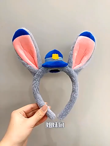 Adventure Cruise Collection Plush Ears Headband Cute Kawaii Hairband Theme Park Hair Accessories for Girls毛绒耳朵游乐园风女生发饰
