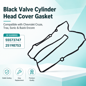 Black Valve Cylinder Head Cover Gasket For Chevrolet Cruze Trax Sonic Buick Encore 55573747 25198753