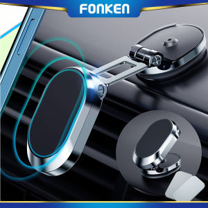 FONKEN Strong Magnetic Folding Holder Car Phone Holder Mount 360 Rotation Adjustable Height Navigation Frame Mobile Phone Support