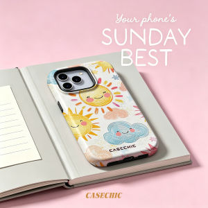 Potdemiel | Doodle Rainbow Bloom For Case For iPhone 17 16 15 14 Plus 13 Pro Max Shockproof Hard Cover CaseChic