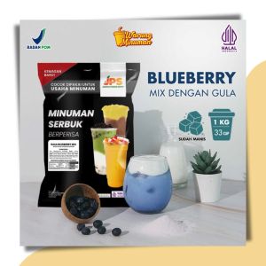 JPS Mix Blueberry 1 kg: Bubuk Minuman Rasa Buah Dengan Gula