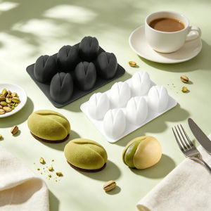1/4/6-Cell Pistachios Design Food Grade Silicone Chocolate Mold Mousse Cake Mould Kitchen Dessert Baking Tools DIY Soap Mold