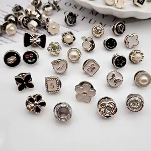 Mini Bros isi 10 Pcs Pin Kancing Brooch Baju Hijab Dagu Klip Kecil Diamond Mutiara Aksesoris Fashion Wanita Korea