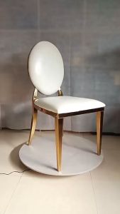 KURSI DONAT DEKORASI PELAMINAN/STAINLESS STEEL OVAL WEDDING CHAIR