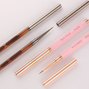 1/2PCS New Kolinsky Acrylic Nail Brush Purple Nails Brush Art Acrylic Pure Kolinsky Sable Brush 3D Painting Pen