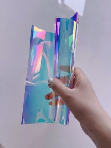 Colorful Acrylic Piano Model Laser Paper Handmade Kindergarten Ring Creation Materials Colorful Glass Film Home Decor Stickers