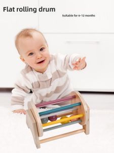 Montessori Infant Early Education Textile Rolling Drum Baby Logical Thinking Hand-Eye Coordination Lovevery Flat Toy