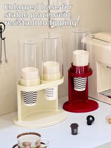 Cup Dispenser Organizer Wall Mountable Drill-Free Tabletop Paper Cup Holder