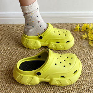 High Heel Womens Sandals Casual EVA Outdoor Clogs Womens Garden Shoes Anti-slip Lady’s Beach Slippers Summer Outdoor