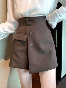 High Waist Wide Leg Suit Pants Womens Summer New Style Short Clothes Foreign Printed Asymmetric Loose Fit Casual Tops