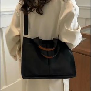 Korean Casual Women Handbag Beg Tangan Wanita Office Sling Bag Tote Canvas Shoulder Perempuan Beg Tangan 韩式帆布包韩版包