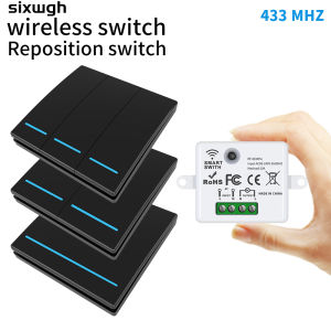 Wireless RF 433MHz Remote Control Push Button Switch Home Appliance Receiver Module - Lamp ON/OFF Relay Switch
