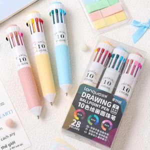 Bút Bi Đa Năng Languo 10 Trong 1 Nhiều Màu Sắc (28/30/60 Màu) Ngòi 0.8mm Viết Êm Bút Gel Có Thể Thu Gọn Dùng Cho Văn Phòng & Trường Học