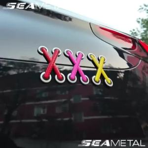 SEAMETAL | SEAMETAL Đa Năng Ô Tô Xe Máy PVC Đề Can Ngộ Nghĩnh Dây Giày Dính Miếng Dán Trang Trí Cho Xe Kiểu Dáng Phụ Kiện 1-3 Chiếc
