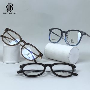 Berrybarton Kacamata Kotak Anti Radiasi Blueray Photocromic Kacamata Minus Metal PC Pria Wanita 2626