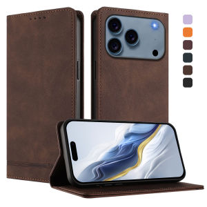 RFID Blocking Flip Leather Wallet Phone Case For iPhone 18 Pro Max 17 Air 16 Plus 15 14 Card Holder Kickstand Magnetic Cover Shockproof TPU Inner Shell