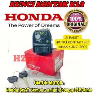 KUNCI KONTAK SET KODE-K1A HONDA (BeAT BeAT StreetBeAT Deluxe)/Scoopy ESP/Genio KUALITAS ASLI 100%.
