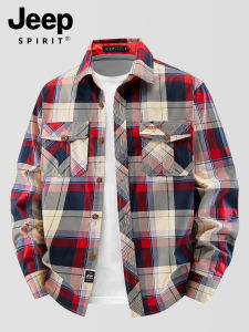 JEEP SPIRIT | Breathable Casual Cotton Check Shirt