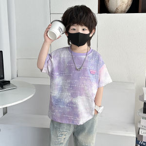 Boys Summer Short Sleeve T-Shirt Pure Cotton Half Sleeve Baby Boy Cool Trendy Top Breathable Lightweight round Neck Casual Shirt