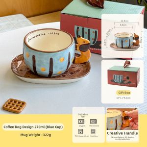 SHELI | Ceramic Coffee Cup and Saucer Set for Home Office
