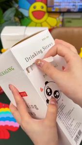 100/300pcs Disposable Straws Individually Packaged Transparent Plastic Straws Party Bar Drink Bendy Straws Disposable Straws