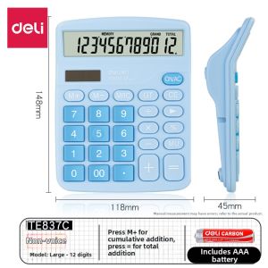 Deli | Large Screen Battery-powered Solar Calculator