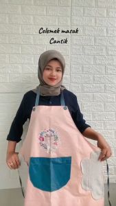 Aveline Apron Celemek Masak Celemek Anti Air / Celemek Waterproof Celemek Masak Kain / Celemek Masak Murah