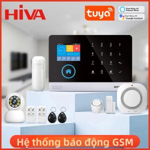 PG-103 Hệ Thống Báo Động An Ninh Gia Đình Wifi GSM Có Điều Khiển Từ Xa Liên Lạc Nội Bộ Máy Dò 433 MHz Cho Ứng Dụng iOS Android Tuya Tương Thích