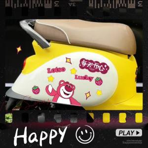 Motorcycle Stickers Disney Cartoon Toy Story Lotso Decal Decor Scooter Windshield Racing Helmet Fuel Tank Body Front Fairing Waterproof Vinyl Decal
