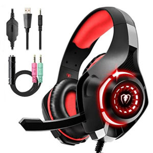 Beexcellent GM-1 Wired Gaming Headset Noise Reduction for Computer Mobile Esports Over-Ear Headphones with Mic PS4 Compatible